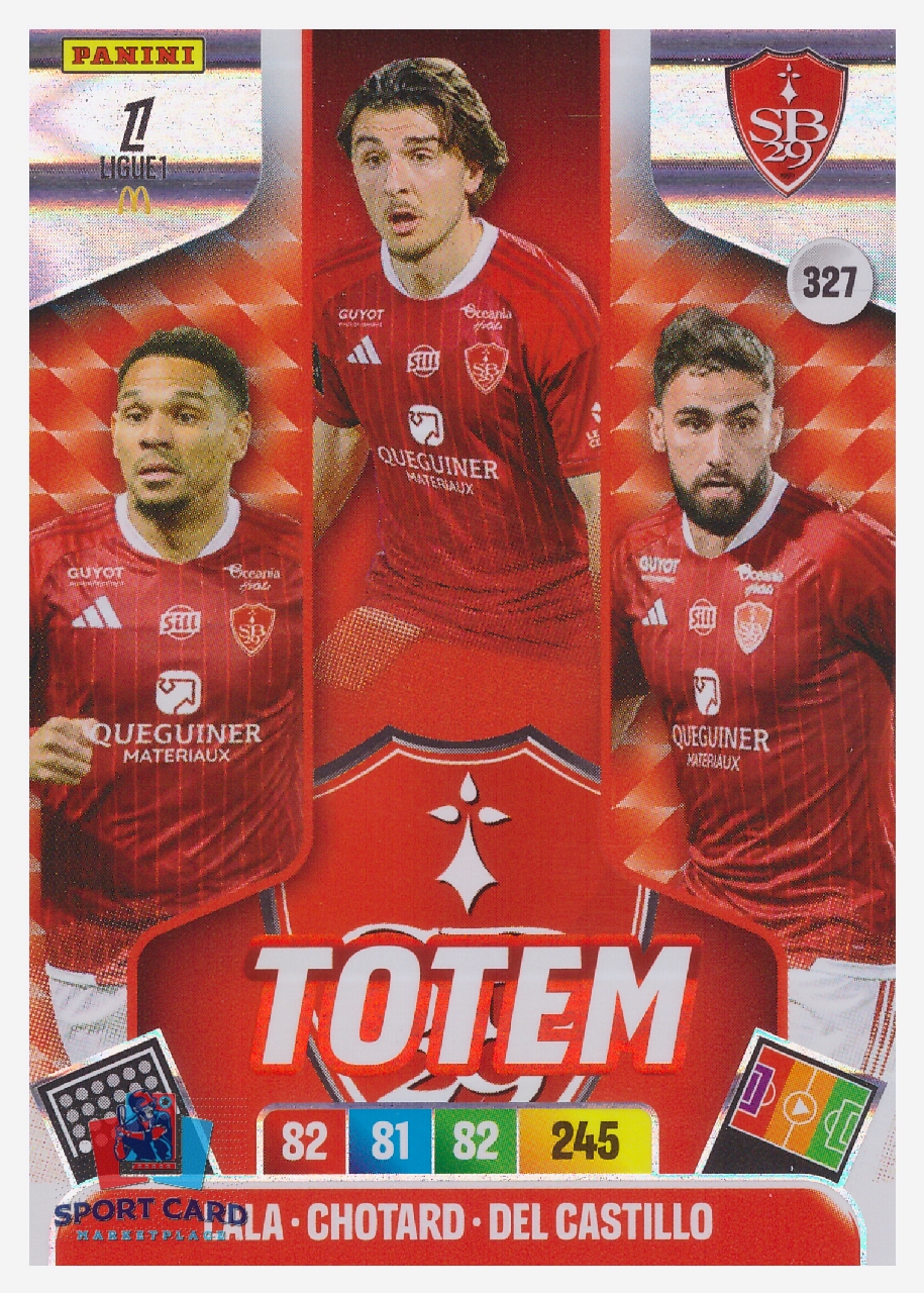Panini Adrenalyn XL Ligue 1 2026-27 - Lala - Chotard - Del Castillo / Stade Brestois - Totem #327