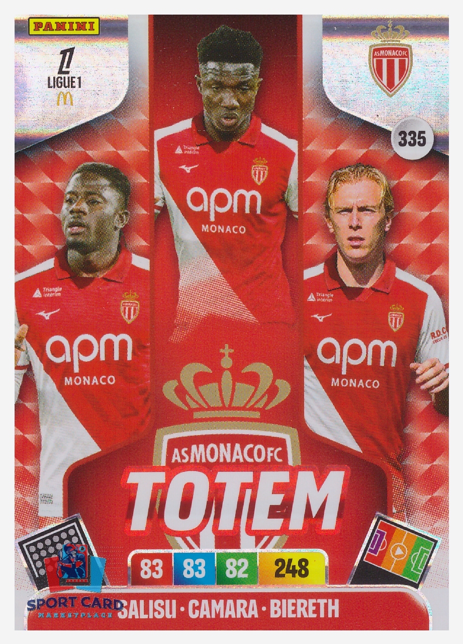 Panini Adrenalyn XL Ligue 1 2026-27 - Salisu - Camara - Bierteth / AS Monaco - Totem #335